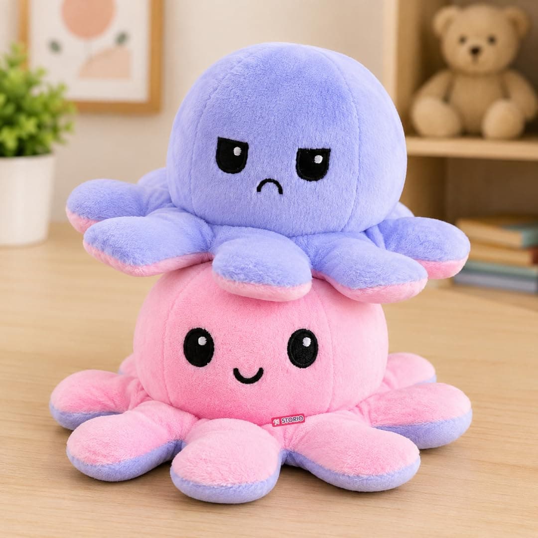 Mood-Flip Octopus Plushie