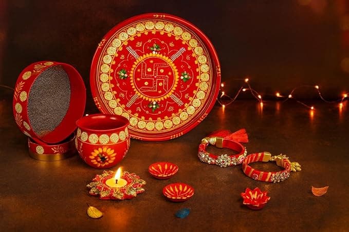 Handcrafted Karwa Thali Set
