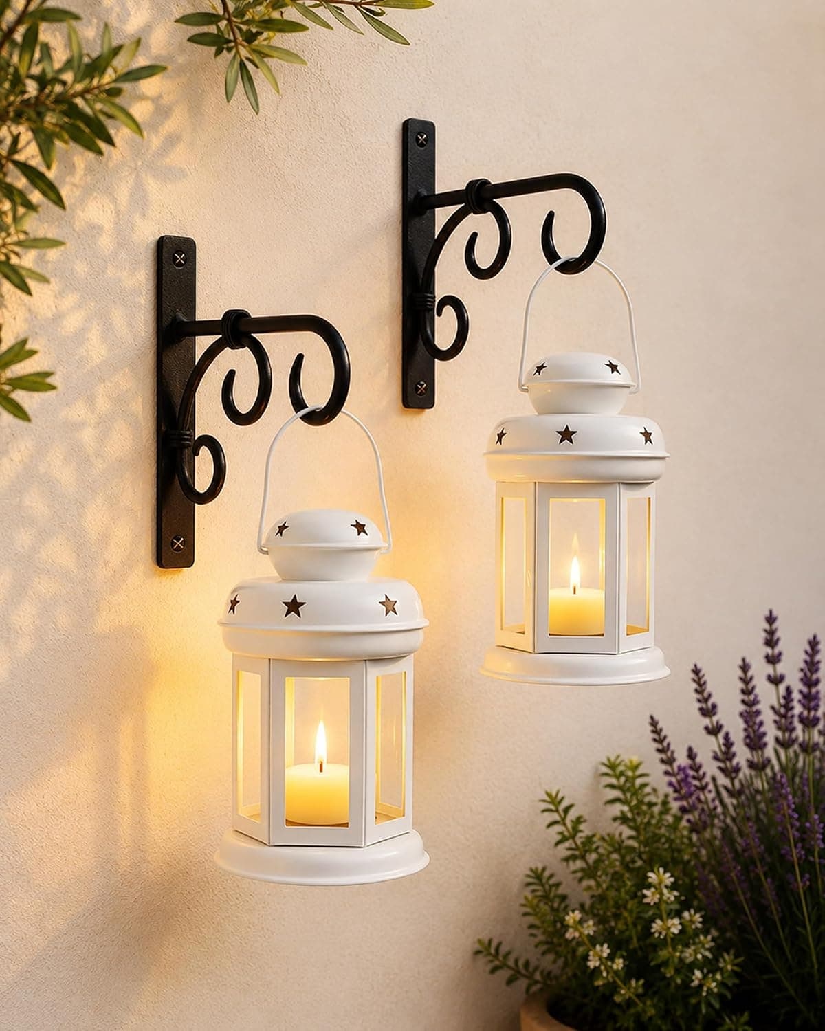 Star-Beam Wall Lanterns