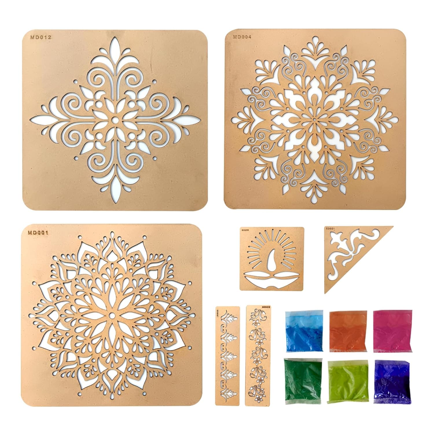 Reusable Rangoli Stencils