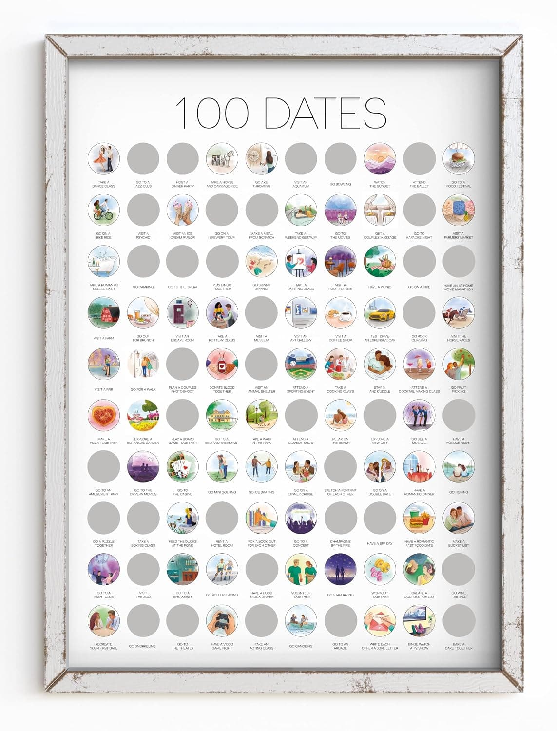 100-Date Scratch Poster