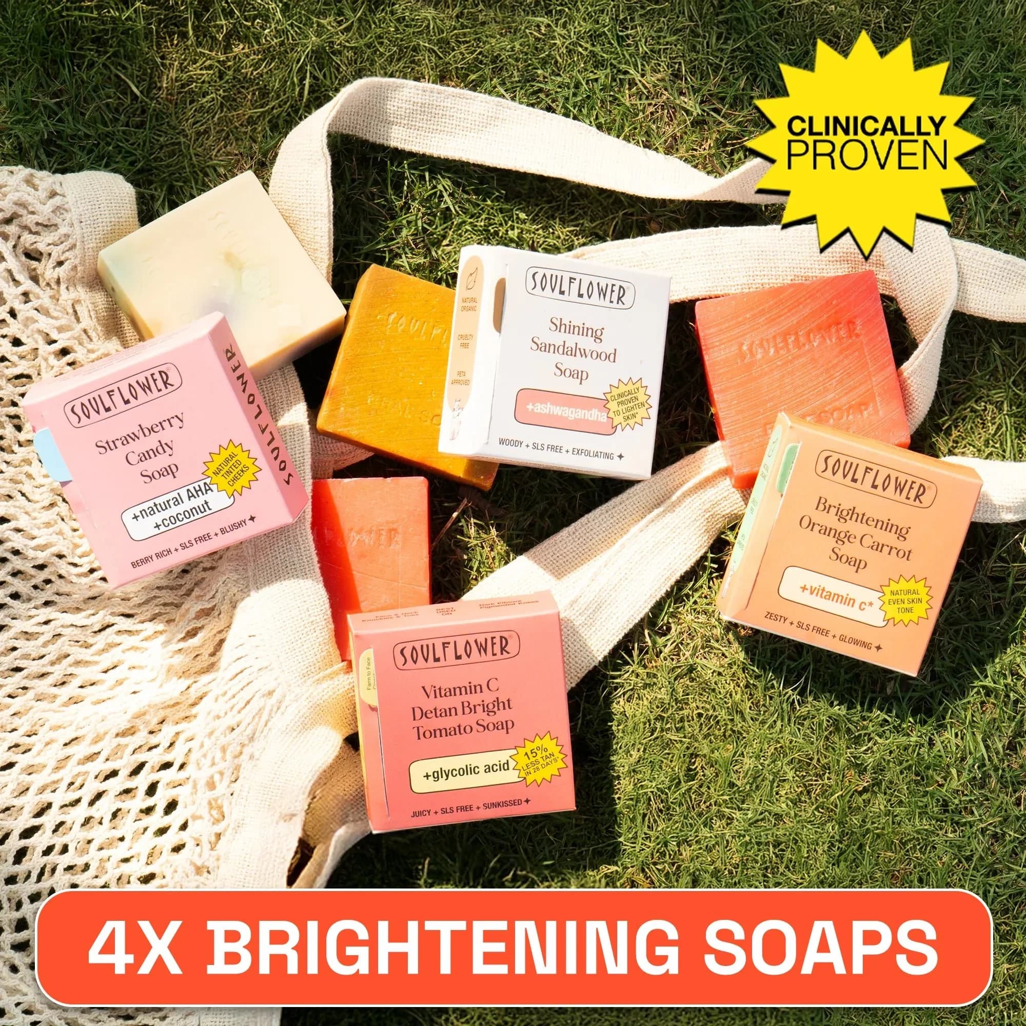 Handmade Glow Soap Quartet