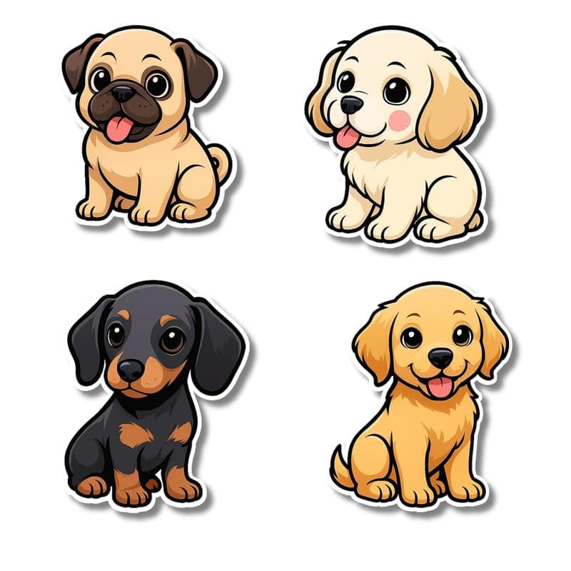 Puppy Fridge Magnet Squad