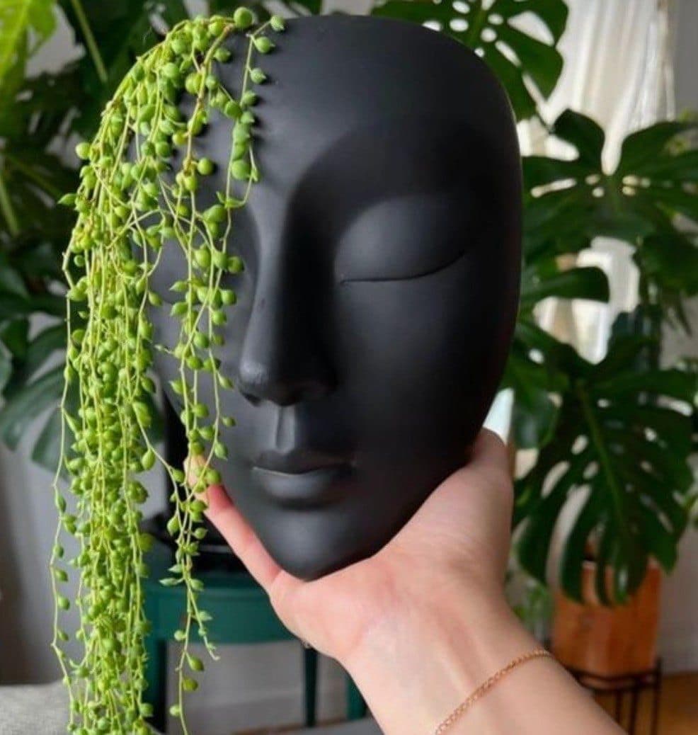 Ceramic Face Wall Planter